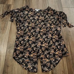 Papaya Black and Floral Blouse